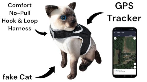 Portable Collar Mount Waterproof GSM GPRS GPS Phone Pet Tracker w/ App Size:L