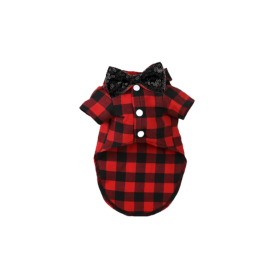 My Dapper Buffalo Bowtie Dog Shirt (size: M)