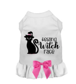Resting Witch Face Dog Dress (Color: Pink, size: S)