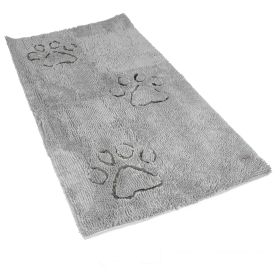 DGS Dirty Dog Doormat Runner Almond 60" x 30" x 2" (Color: Silver Grey)