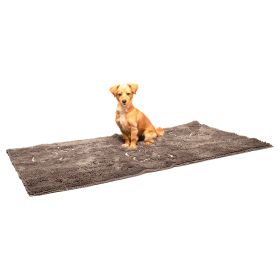 DGS Dirty Dog Doormat Runner Almond 60" x 30" x 2" (Color: Misty Grey)